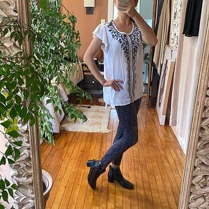 Embroidered Time & Tru Flowy Top